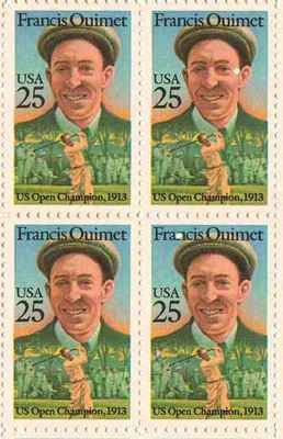 1988 Francis Ouimet Block of 4 25c Postage Stamps, Scott 2377, MNH, OG