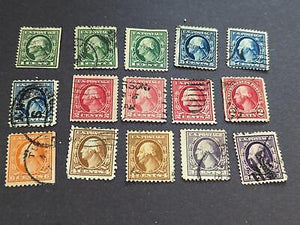 VEGAS - 1913-15 Washington Heads Scott 424-429 & Others - Not Checked - Read