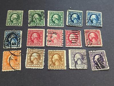 VEGAS - 1913-15 Washington Heads Scott 424-429 & Others - Not Checked - Read