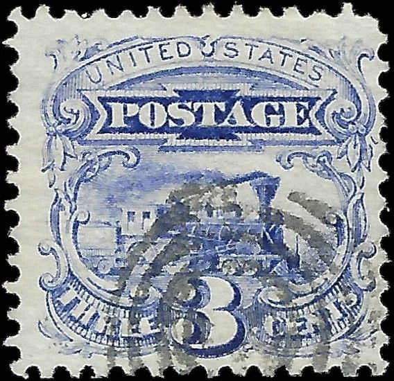 1869 USA - Scott 114 - 3c - Clean Fresh - Solid Perfs