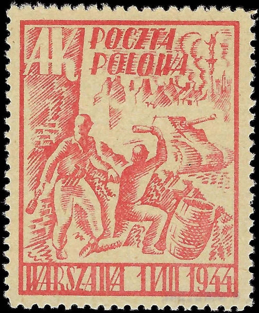 1944 Poland Uprising Type 1 Mikulski Signed - MNH, No Gum - Fi. 113 - Scarce!