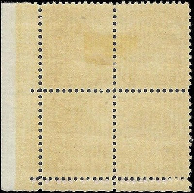 c1932 - #708 3c Washington Issue Plate Block of 4, MH, OG