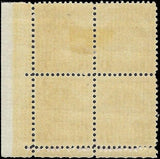 c1932 - #708 3c Washington Issue Plate Block of 4, MH, OG