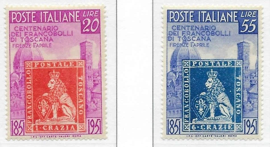 1951 Italy -Scott 568-569 - Clean Undisturbed OG! -Post Office Fresh!