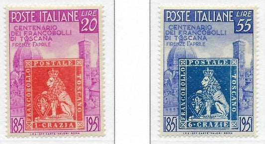1951 Italy -Scott 568-569 - Clean Undisturbed OG! -Post Office Fresh!