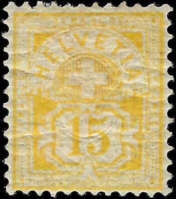 VEGAS - 1882 Switzerland - Scott 75, 15c - MH, Gum - Cat= $160