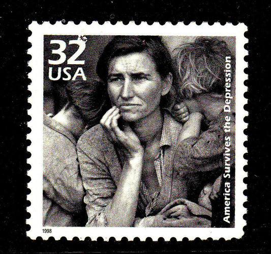 1998 The 1930s The Depression Era Single 33c Postage Stamp, Scott 3185m, MNH, OG