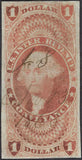 c1862- Scott R66a Revenue Stamp - Very Well Centered Imperf!