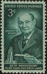 1956 Pure Food & Drug Laws Single 3c Postage Stamp - MNH, OG - Sc# 1080