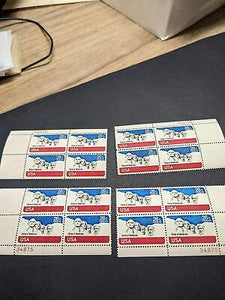 VEGAS - 1973 Mt Rushmore Airmail Plate Block Set of 4 -Scott C88 Pl#34875 MNH
