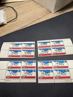 VEGAS - 1973 Mt Rushmore Airmail Plate Block Set of 4 -Scott C88 Pl#34875 MNH