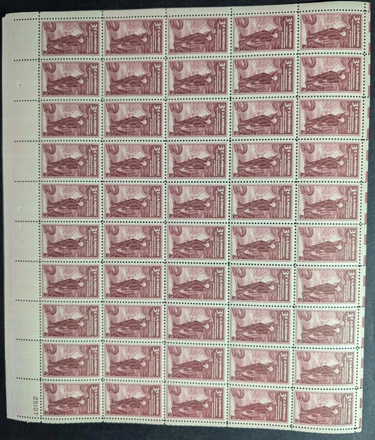 1955 USA 3c Fine Arts Sheet -Scott 1064 -MNH, Undisturbed OG - No Sig Flaws