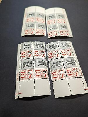 1961 Liberty Bell Airmail Plate Block Set of 4 Plate #26965 - Scott C62 - MNH