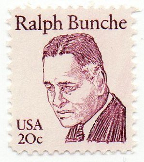 1982 Ralph Bunche Single 20c Postage Stamp - Scott1860 - MNH,OG