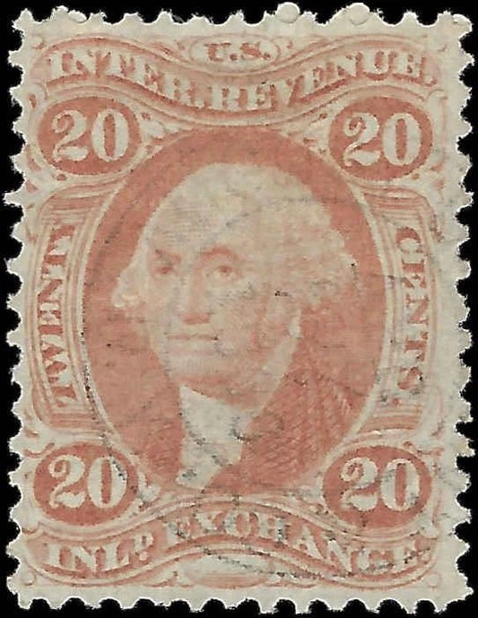 1862 USA - Scott R42 - Revenue - Very Well Centered & Light Cancel Example