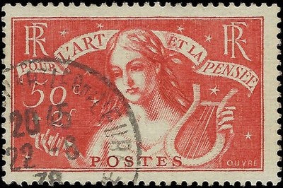c1935 France Semi-Postal 50c + 2Fr - Scott B43 - Used - Nice!