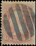 c1868 - Sc# 94a Washington 3c Stamp - Used with "F" Grill - Excellent Centering!