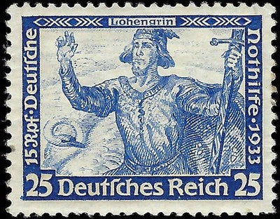 c1933 Germany 25+15pf - Semi-Postal, MLH, OG - Scott B56 - Cat= $47.50