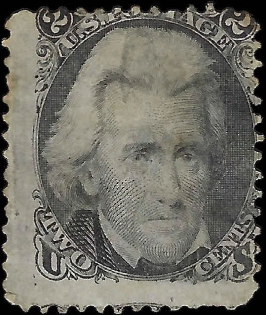 1861 USA - Scott 73 - 2c - "Black Jack" Andrew Jackson - Light Cancel - No Thins
