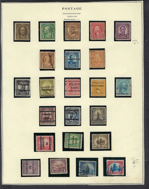 1922-34 USA Mostly Used - Many High Quality Stamps! - See 3 Pages