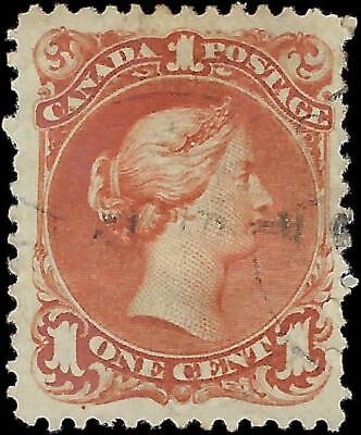 VEGAS - 1868 Canada Queen Victoria- 1c- Scott 22 - Light Cancel - Well Centered!