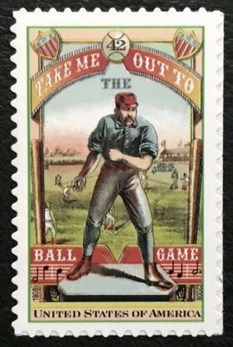 2008 Take Me Out To The Ball Game Single 42c Postage Stamp - Scott 4341 - MNH