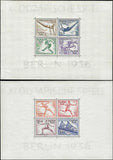 1936 Germany Olympics Souvenir Sheets - Sc# B91, B92 - MLH, OG - Nice