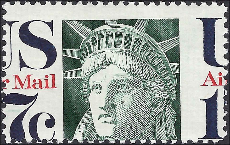 c1971 - Scott C80 MNH, OG - Extreme Shift Perforation!