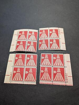 1968 Star Runway Airmail Plate Block Set of 4 Plate #29467 - Scott C72 MNH