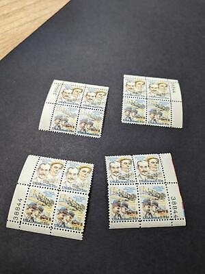 VEGAS - 1978 Wright Airmail Plate Block Set of 4 -Scott C91, C92 Pl#38844 MNH