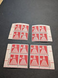 1968 Star Runway Airmail Plate Block Set of 4 Plate #29494 - Scott C72 MNH