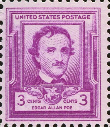 1949 Edgar Allan Poe Single 3c Postage Stamp - Scott 986 - MNH,OG