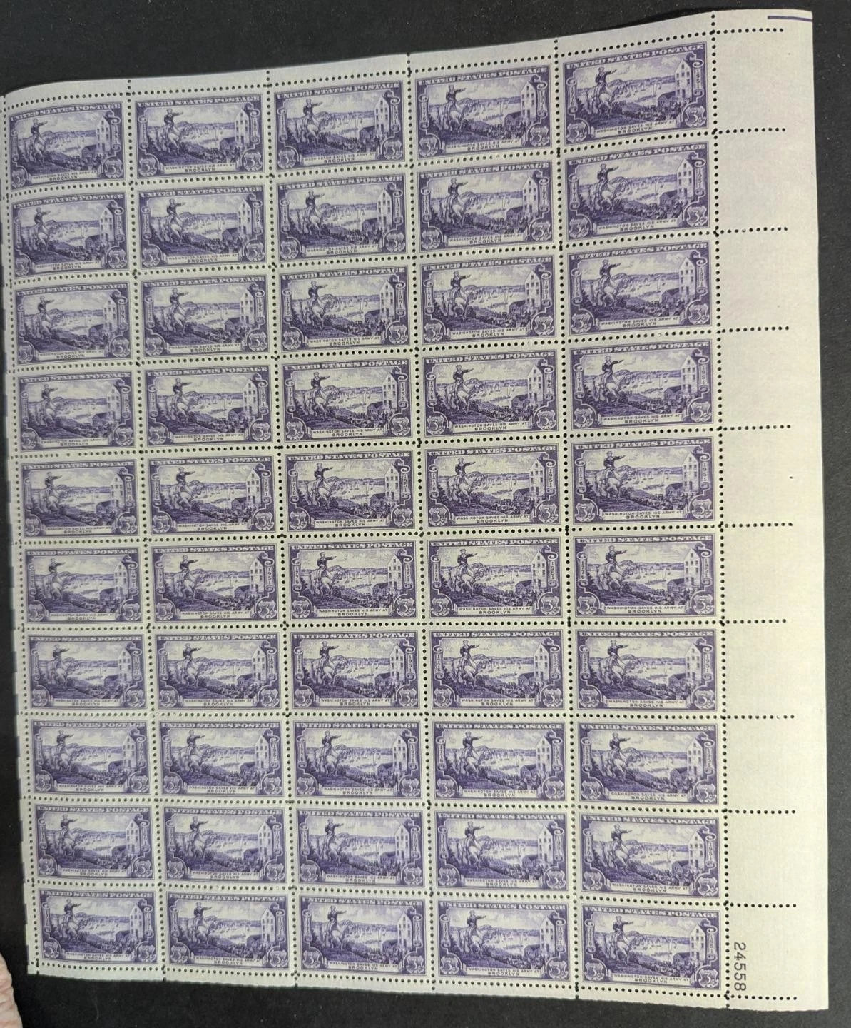 1951 USA Brooklyn 3c Sheet -Scott 1003 -MNH, Undisturbed OG - No Sig Flaws