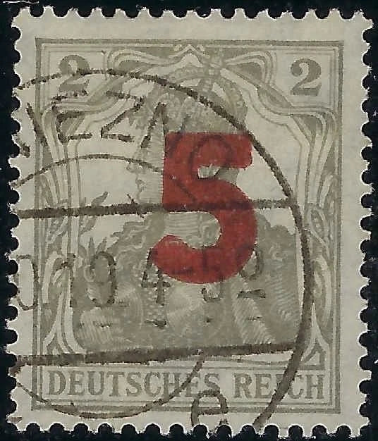 c1919 - Poland Scott # 77 5pf Surcharge - With Cert! Used - Rare - Cat= $360!