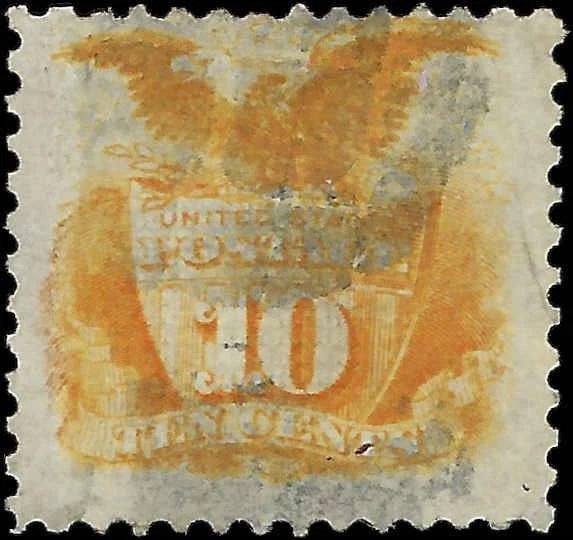 1869 USA - Scott 116 10c - 4 Margins - No Significant Flaws Observed