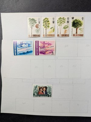 Old British Honduras Collection on Home Made Pages - M&U- Some Better - 9 Photos