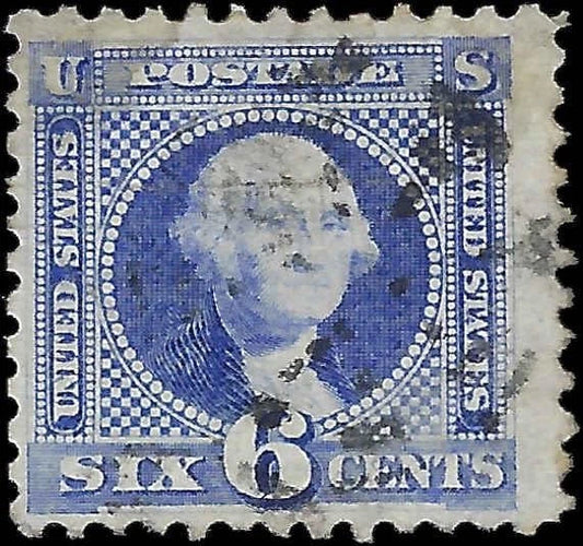 1869 USA - Scott 115 6c - Light Cancel - 4 Margins - No Significant Flaws