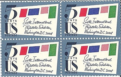 1966 Philatelic Exhibition Block of 4 5c Postage Stamps, Scott 1310, MNH, OG