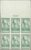c1935 - #763 Zion National Park - Imperf Plate Block of 6 - MNH, No Gum