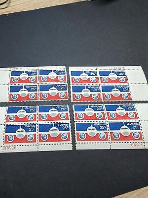 VEGAS - 1976 Plane,Globe Airmail Plate Block Set of 4 -Scott C89 Pl#36976 MNH