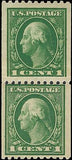 VEGAS - 1914 USA Washington Coil Paste-Up Pair - Scott 441 - MNH - SLWM, Perf 10