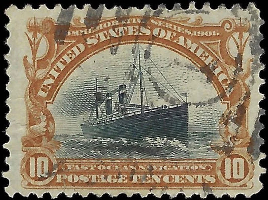c1901- Scott 299 Steamship 10c - Used - Nice Centering!