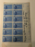 7 Autographed USA Sheets by Designer & Others incl Sec'y of Navy - See 5 Photos