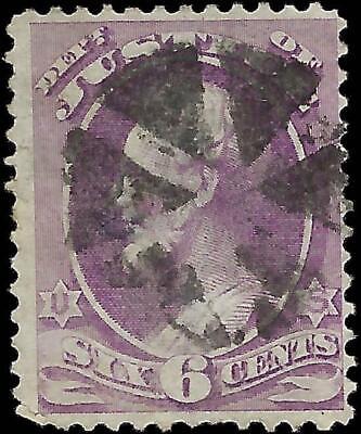 VEGAS - 1873 Justice Official 6c - Scott O28 - Thin Slightly Worn Through