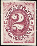 VEGAS - 1887 Postage Due 2c - Scott J16P4 Proof on Card