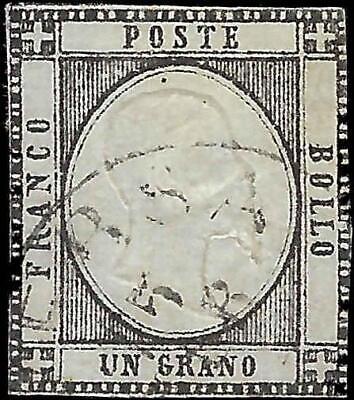 VEGAS - 1861 Two Sicilies, Italy 1g Stamp - Scott 21 - Solid