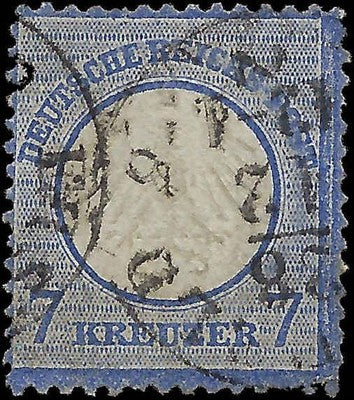 c1872 Germany 7kr - Scott 10 - Solid with Some Short Perfs - Cat= $85!