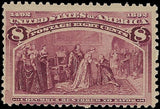 c1893 - Scott #236 8c Columbian - MNH, OG
