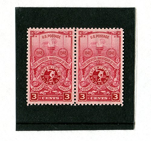 1948 American Turners, Pair of 2 3c Postage Stamps, Scott979, MNH, OG