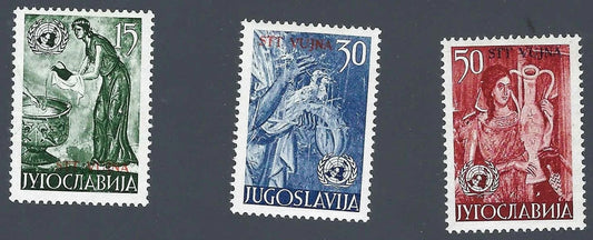 1953 Yugoslavia-Trieste Zone B - Scott 76-78 - MNH, Undisturbed Gum Full Set!